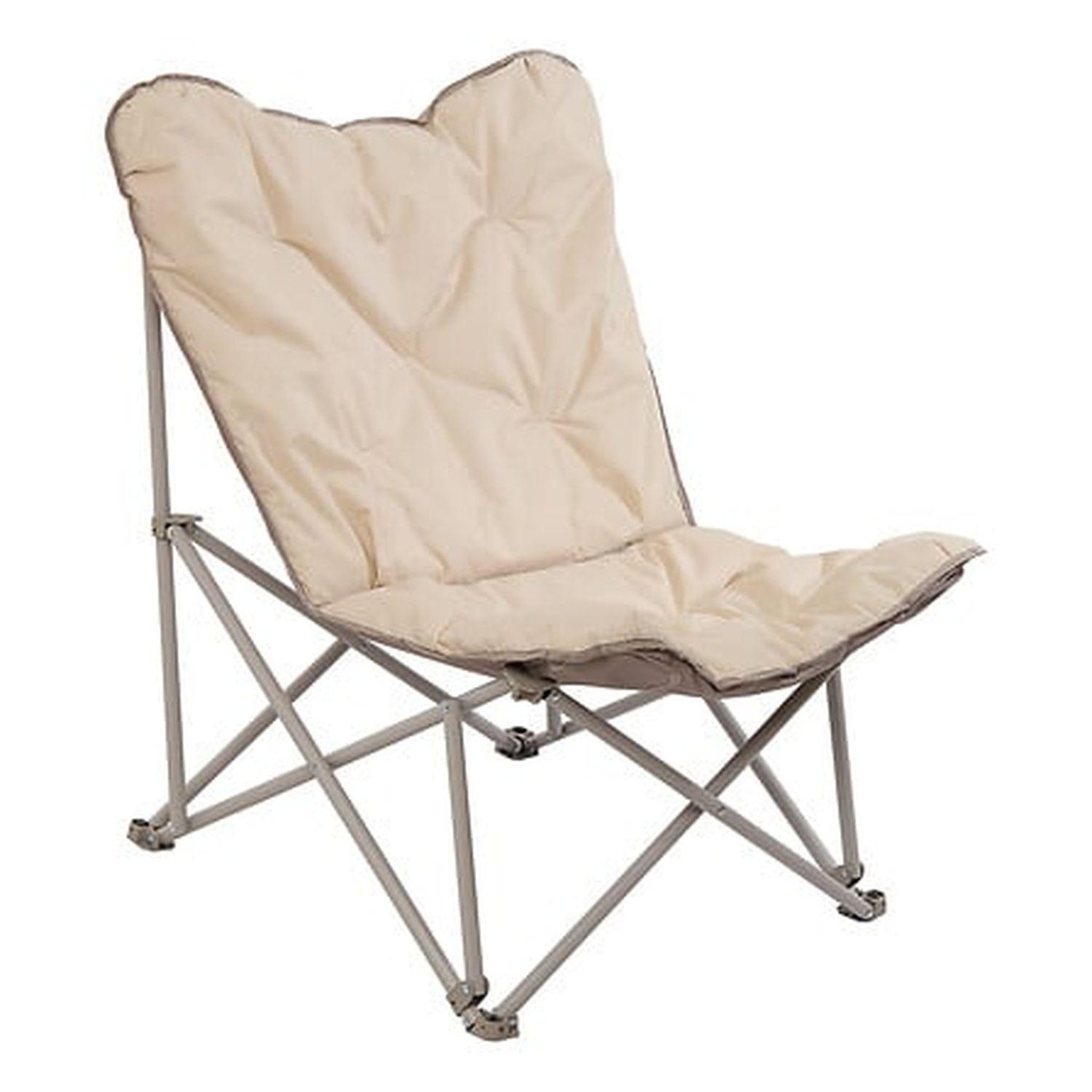 FIVE Fauteuil de camping pliant matelassé. Coloris disponibles : Beige, Gris