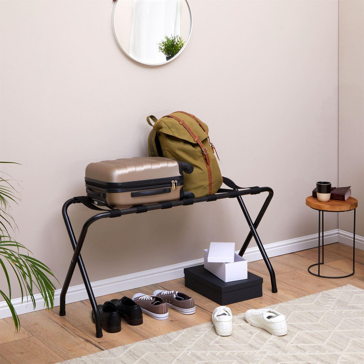 IDIMEX Porte-valise VOYAGE, structure pliable en métal