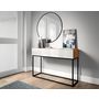 Voir la diapositive 2 : BEST MOBILIER Roman - console - bois et blanc - 2 tiroirs - 120 cm