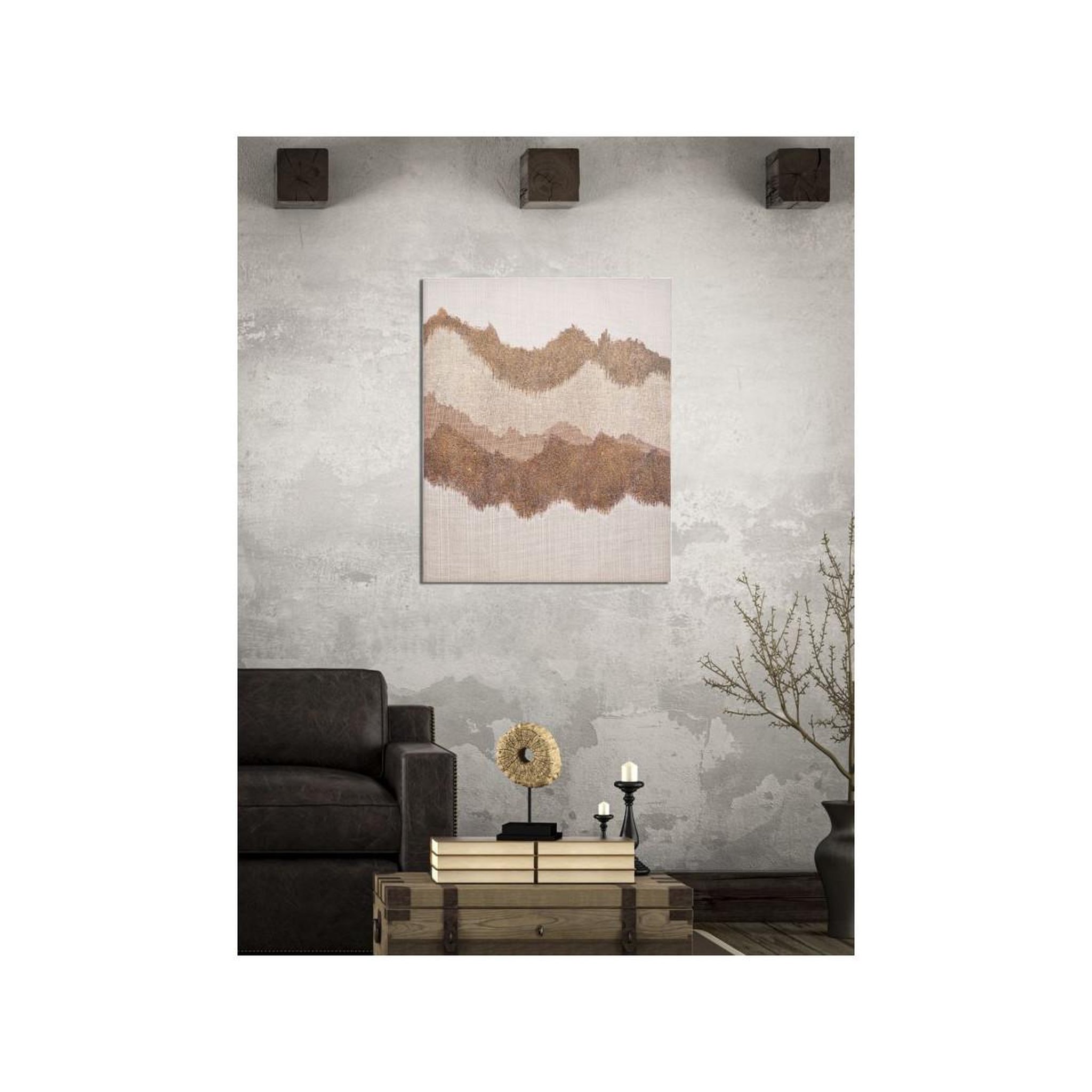 Voir la diapositive 5 : Paris Prix Toile peinture déco  browny  80x100cm multicolore