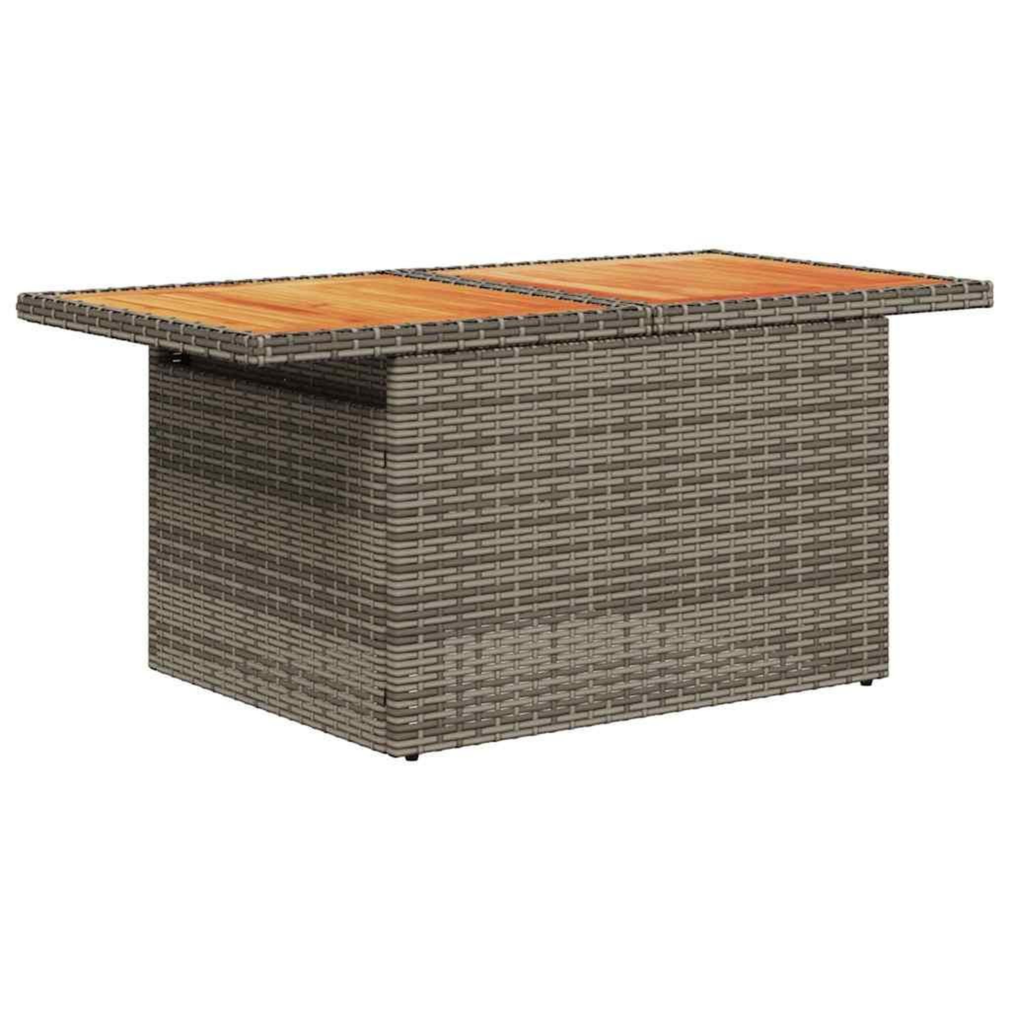 Voir la diapositive 5 : VIDAXL Salon de jardin avec coussins 7 pcs gris resine tressee acacia