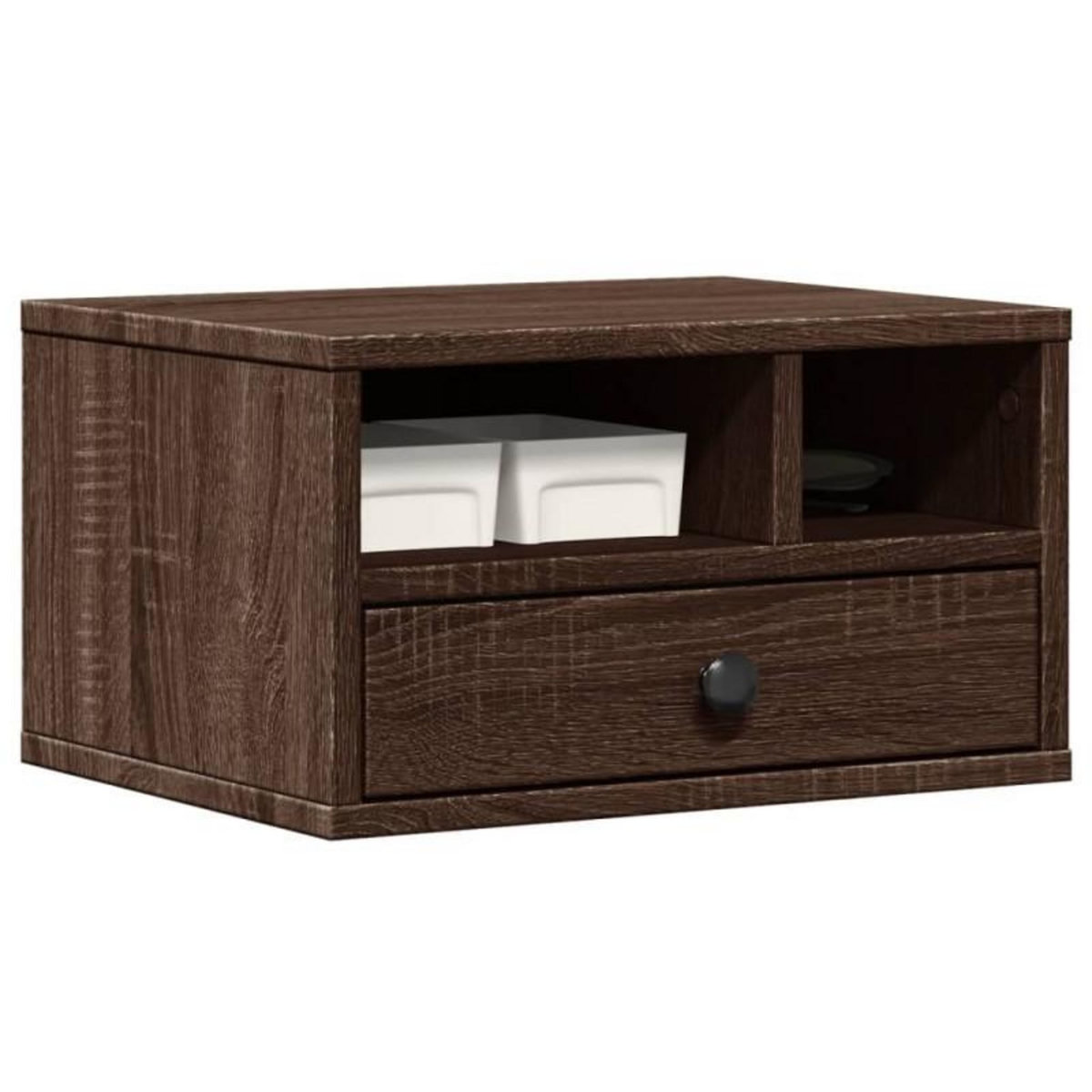 VIDAXL Support d imprimante chêne marron 40x32x22,5 cm bois ingénierie