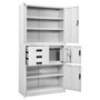 Voir la diapositive 5 : VIDAXL Armoire de bureau Blanc 90x40x180 cm Acier