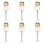 Voir la diapositive 1 : SECRET DE GOURMET Lot de 6 Flûtes à Champagne  Arya  21cl Or