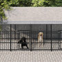 Voir la diapositive 1 : VIDAXL Chenil d'exterieur avec toit pour chiens Acier 15,02 m²