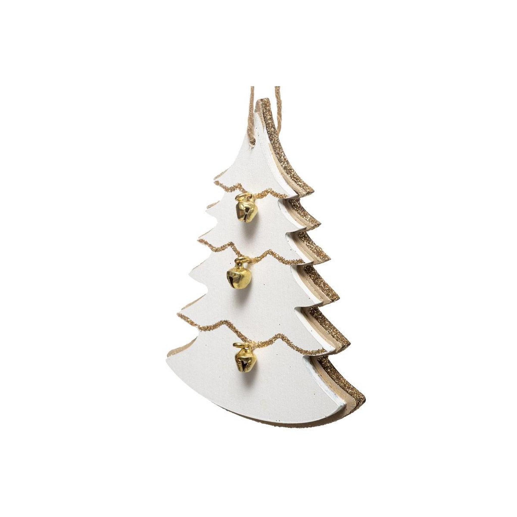 Voir la diapositive 2 : FEERIC LIGHT & CHRISTMAS Sujet de noël sapin  cocon  20cm blanc & naturel