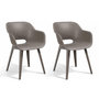 Voir la diapositive 1 : Keter Keter Chaises d'exterieur Akola lot de 2 Cappuccino