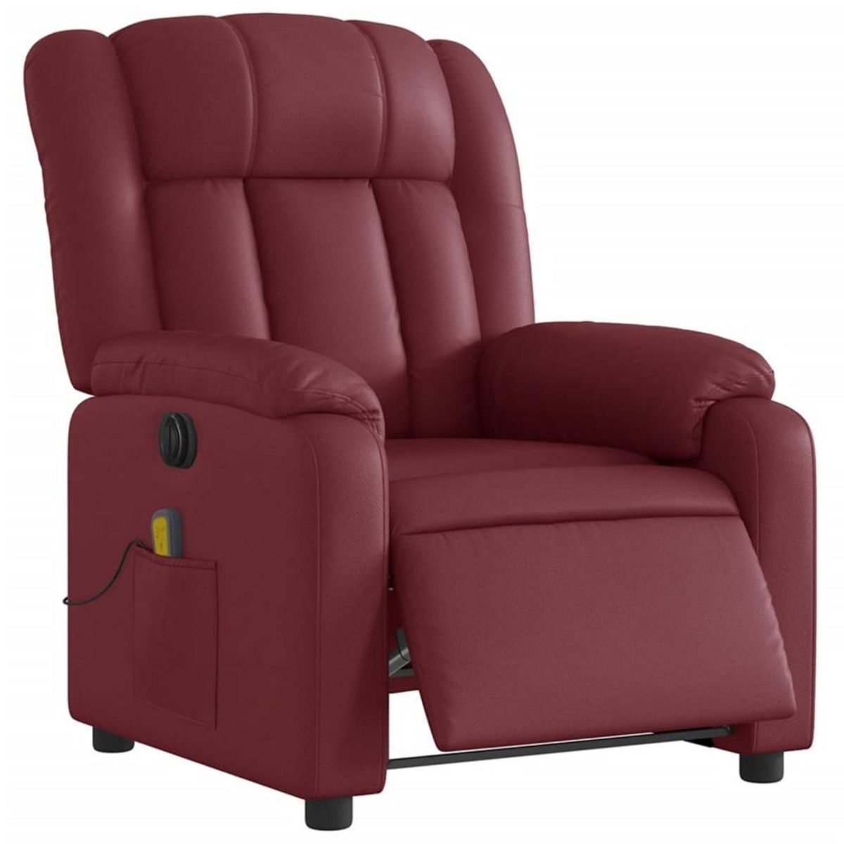 VIDAXL Fauteuil de massage inclinable electrique rouge bordeaux