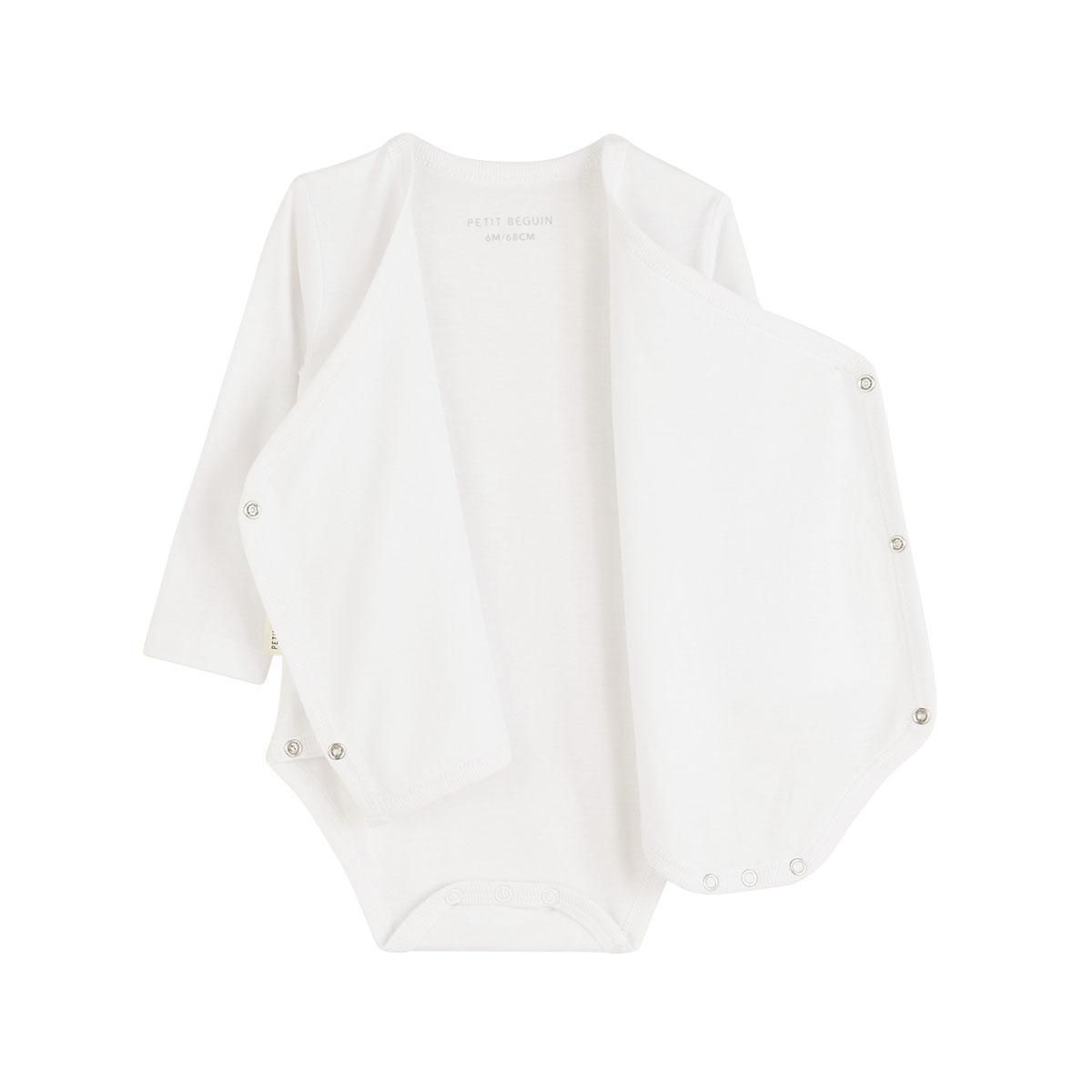 Petit Béguin Lot de 3 bodies bébé manches longues croisés