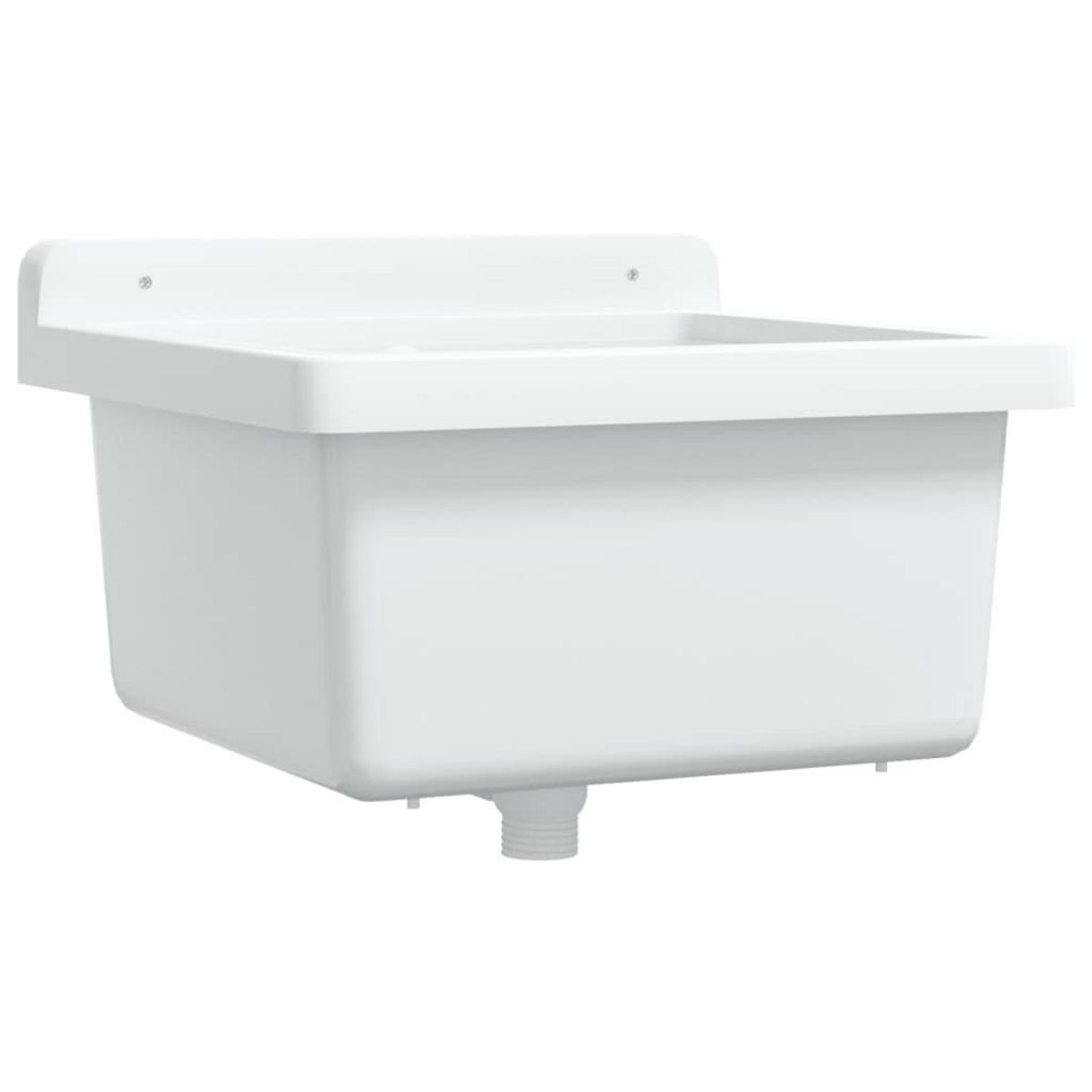 VIDAXL Lavabo pour montage murale blanc 40x40x24 cm resine