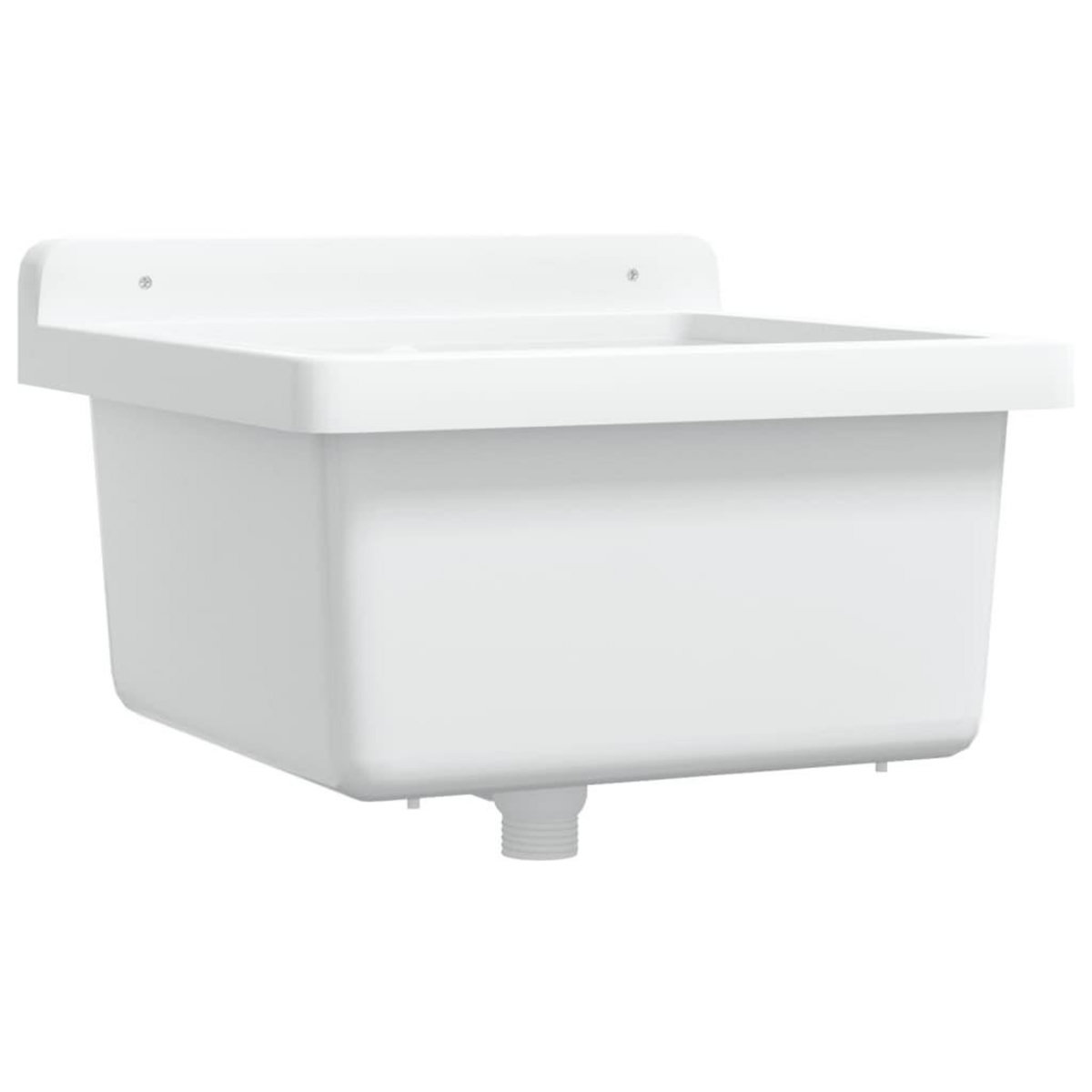 VIDAXL Lavabo pour montage murale blanc 40x40x24 cm resine