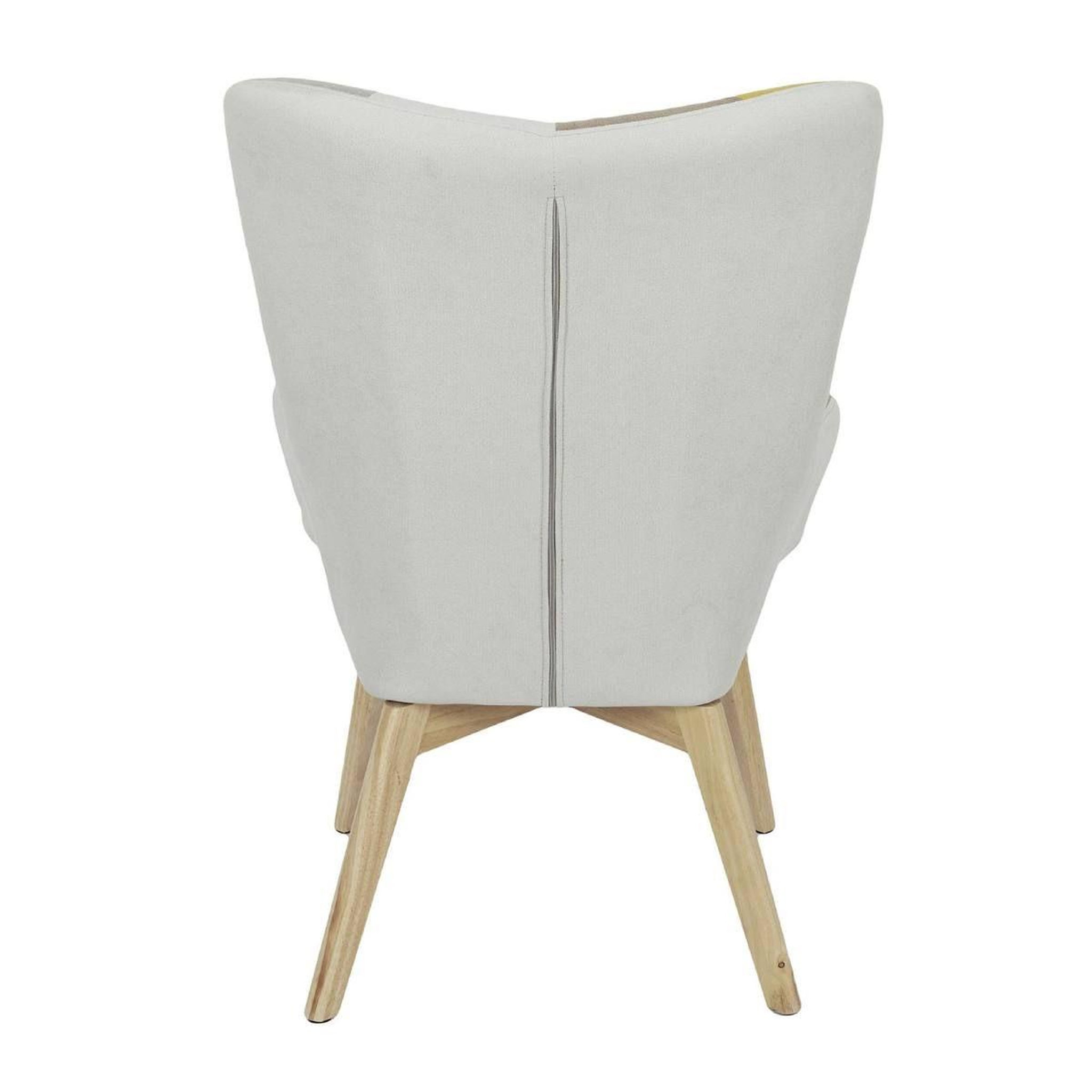 Voir la diapositive 4 : The Home Deco Factory Fauteuil patchwork  helsinki  99cm jaune