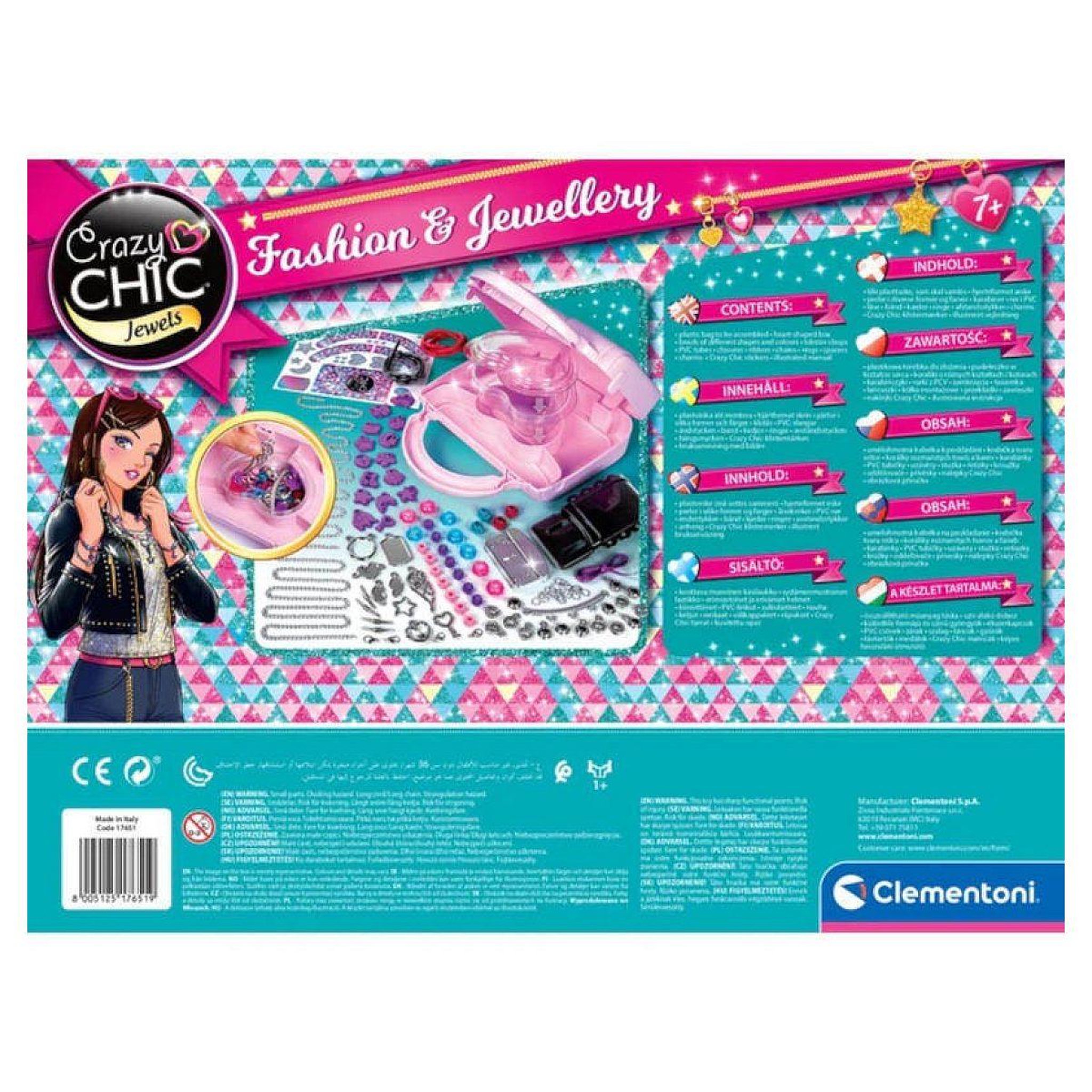 Voir la diapositive 2 : CLEMENTONI Coffret bijoux  17651 crazy chic - sac à main créatif