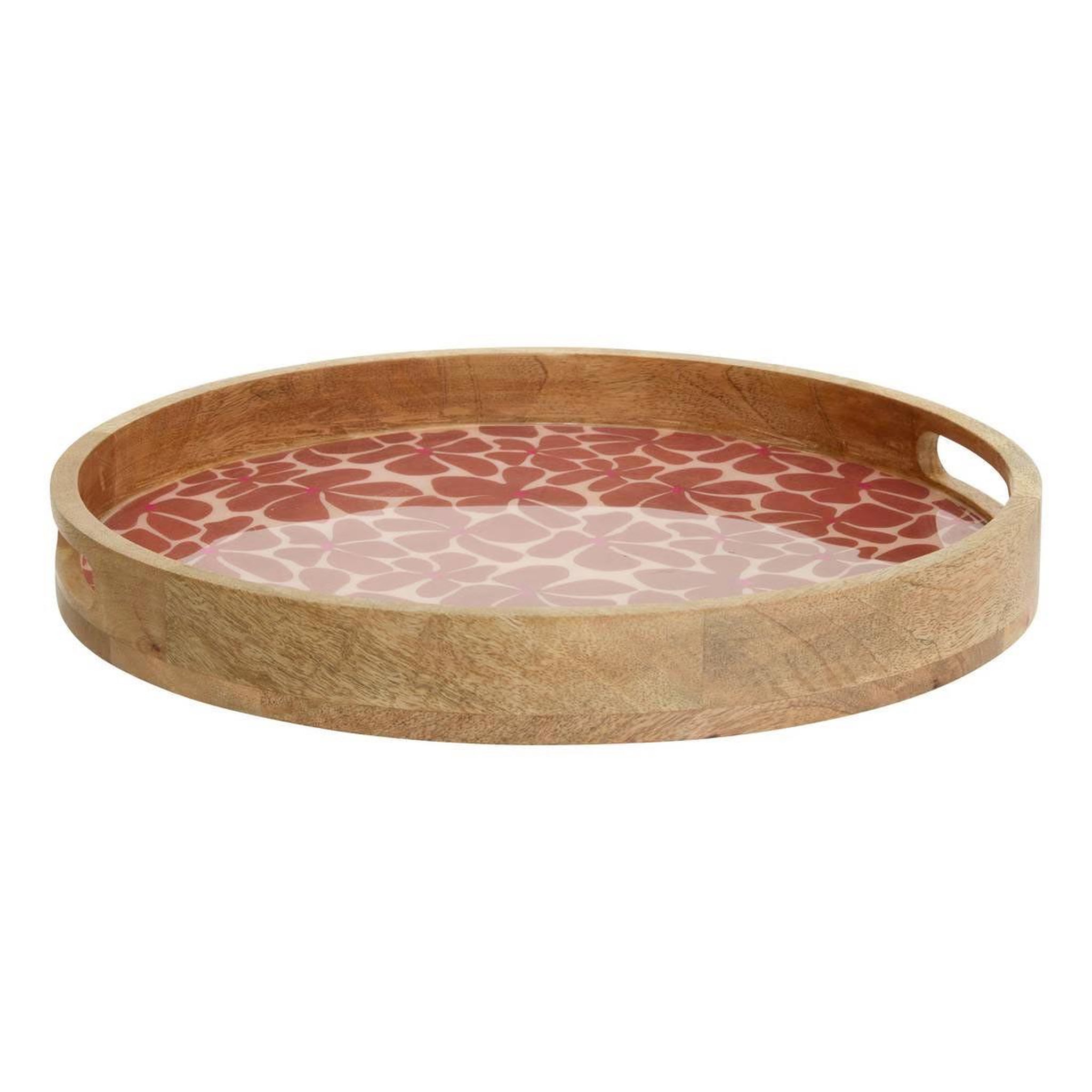 SECRET DE GOURMET Plateau de service en bois  inaya  38cm terracotta