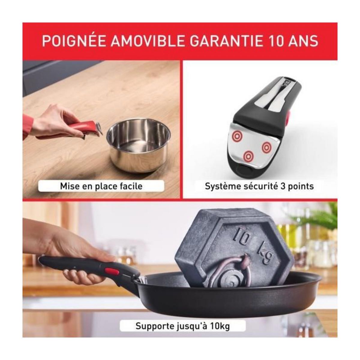TEFAL Batterie de cuisine Ingenio Easy Plus lot 2 poeles L1509202
