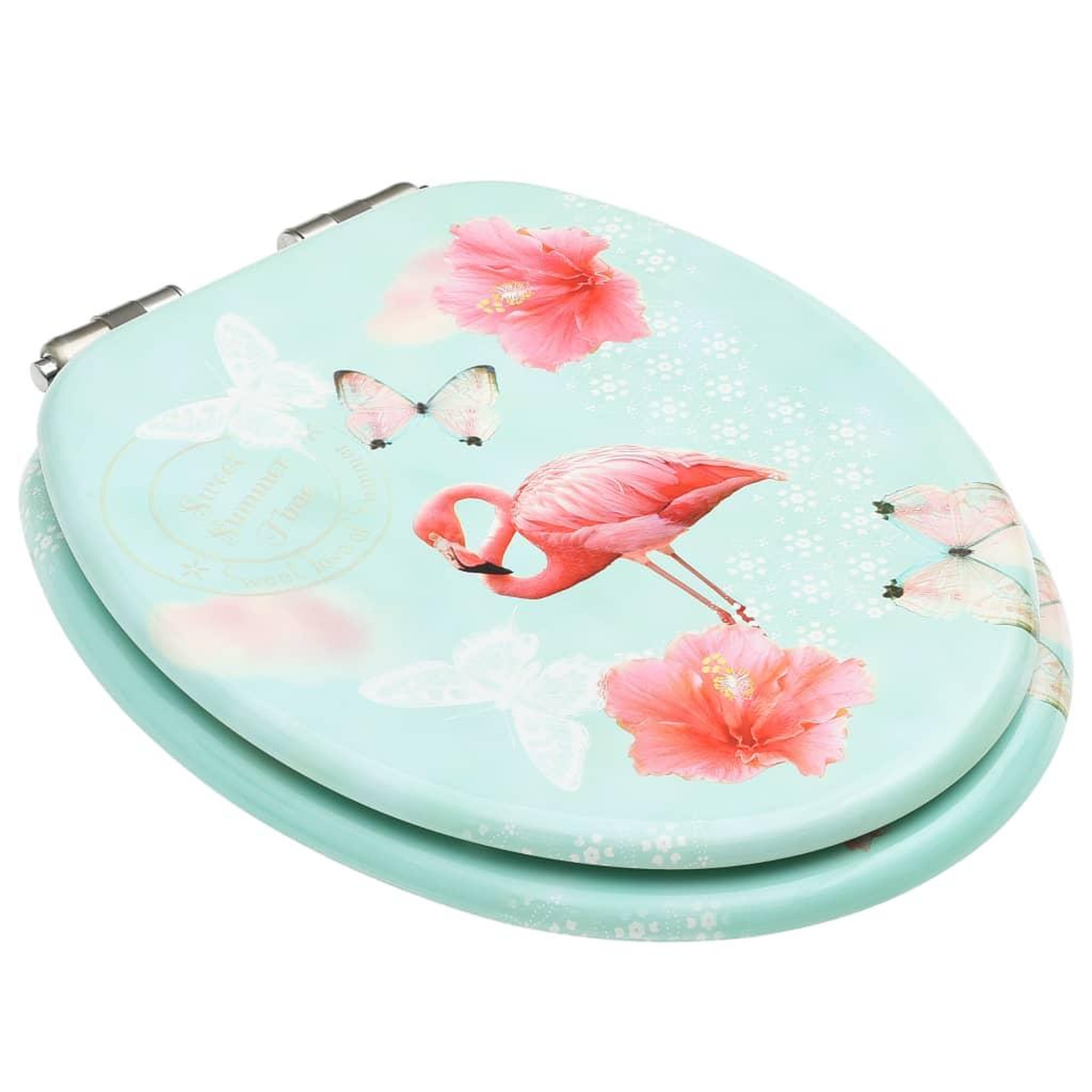 Voir la diapositive 3 : VIDAXL Siege WC Couvercle a fermeture en douceur MDF Flamant rose