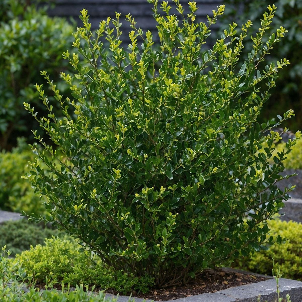 PLANT IN A BOX Houx crenelé - Set de 48 - Ilex crenata 'Jenny' - Hauteur 10-20cm - ⌀9cm