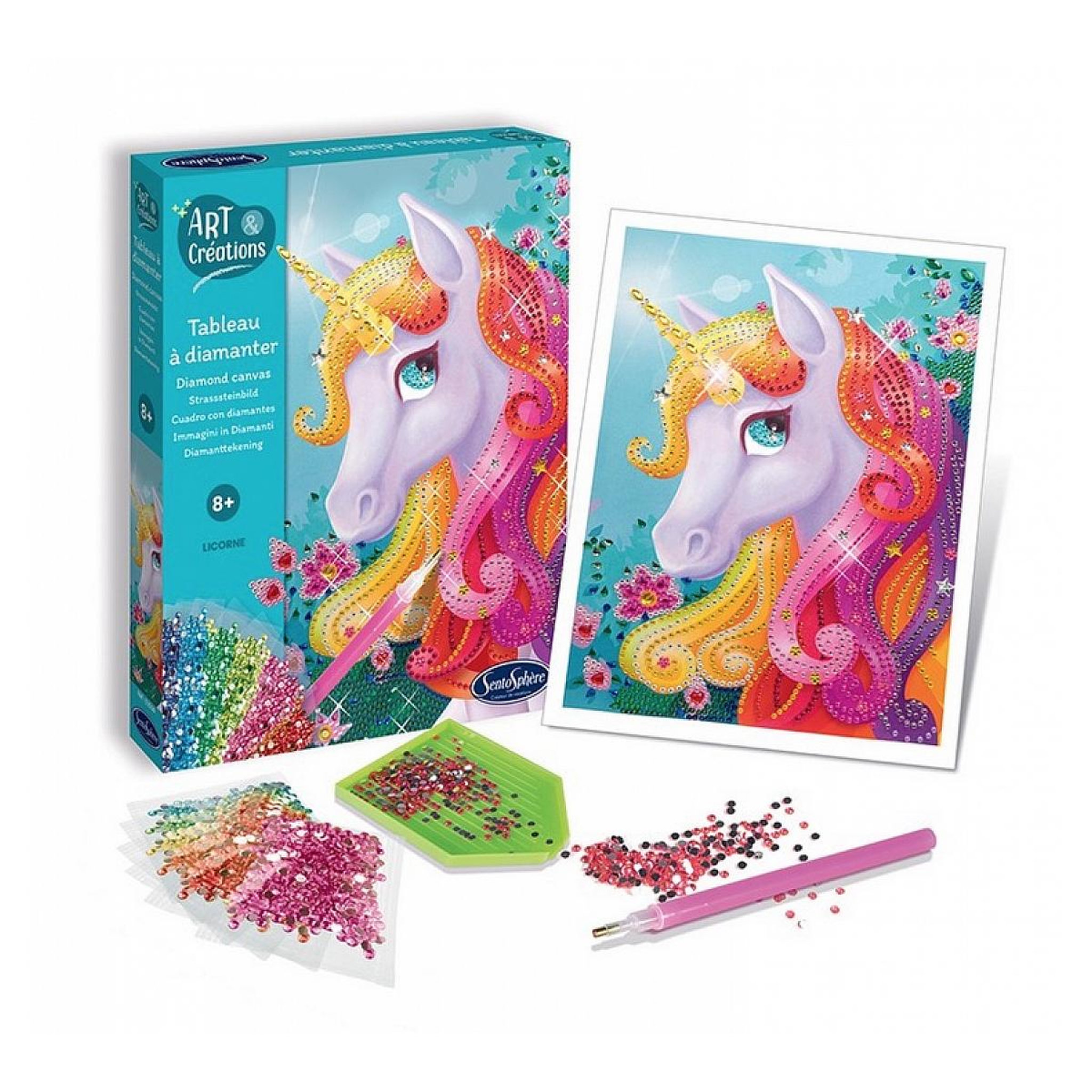 Voir la diapositive 2 : Sentosphere Tableau a diamanter - Licorne
