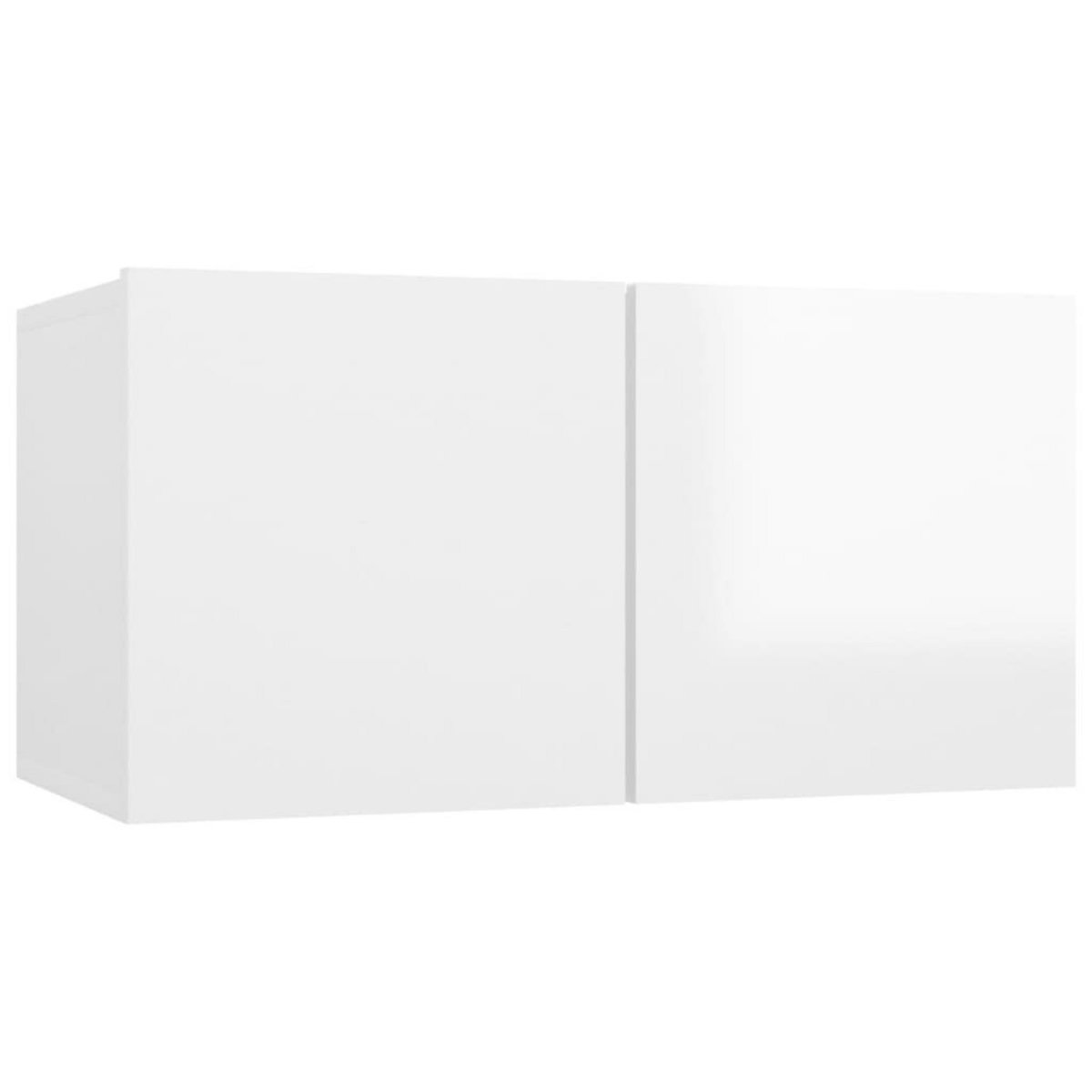 VIDAXL Meuble TV suspendu Blanc brillant 60x30x30 cm