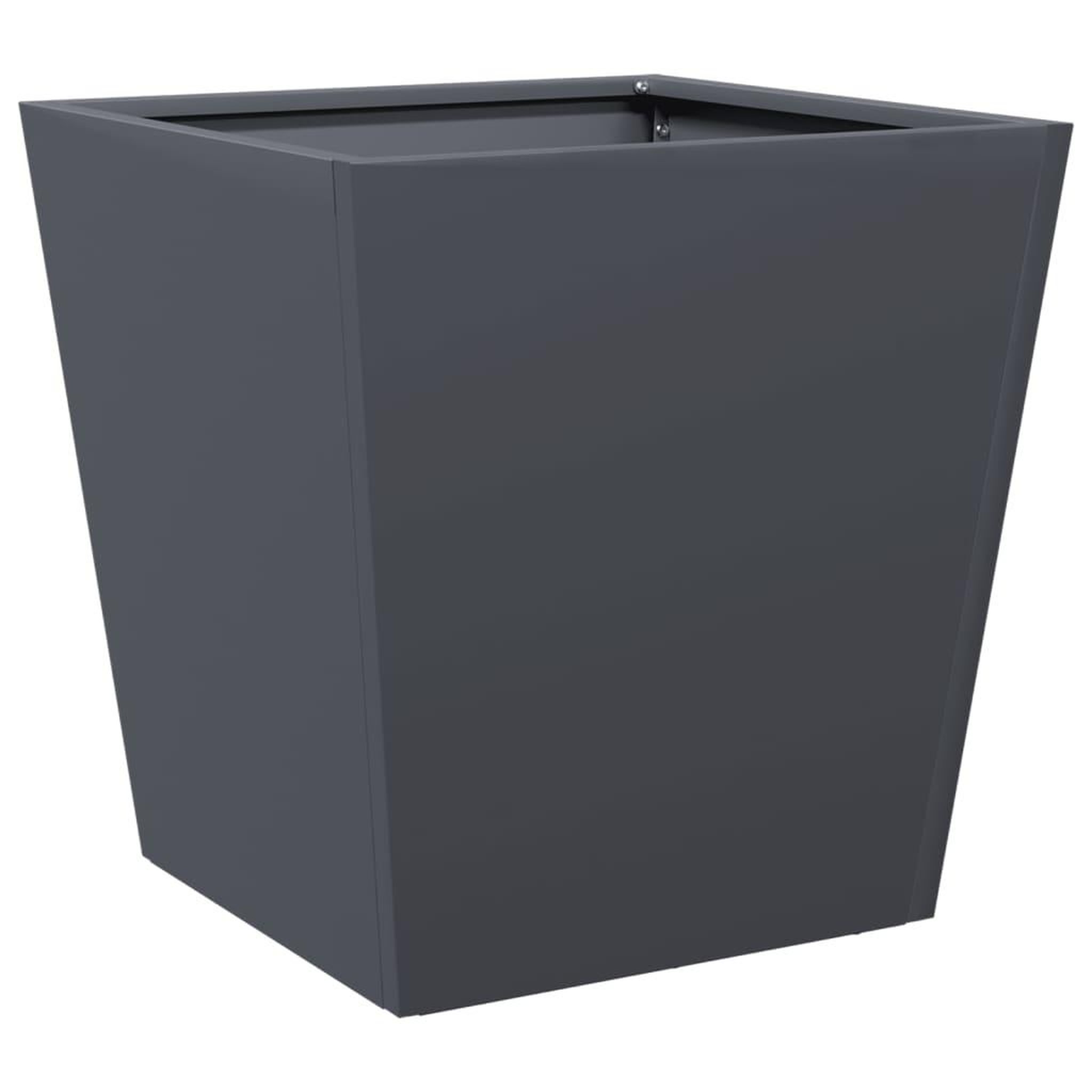 Voir la diapositive 2 : VIDAXL Jardiniere anthracite 40x40x40 cm acier