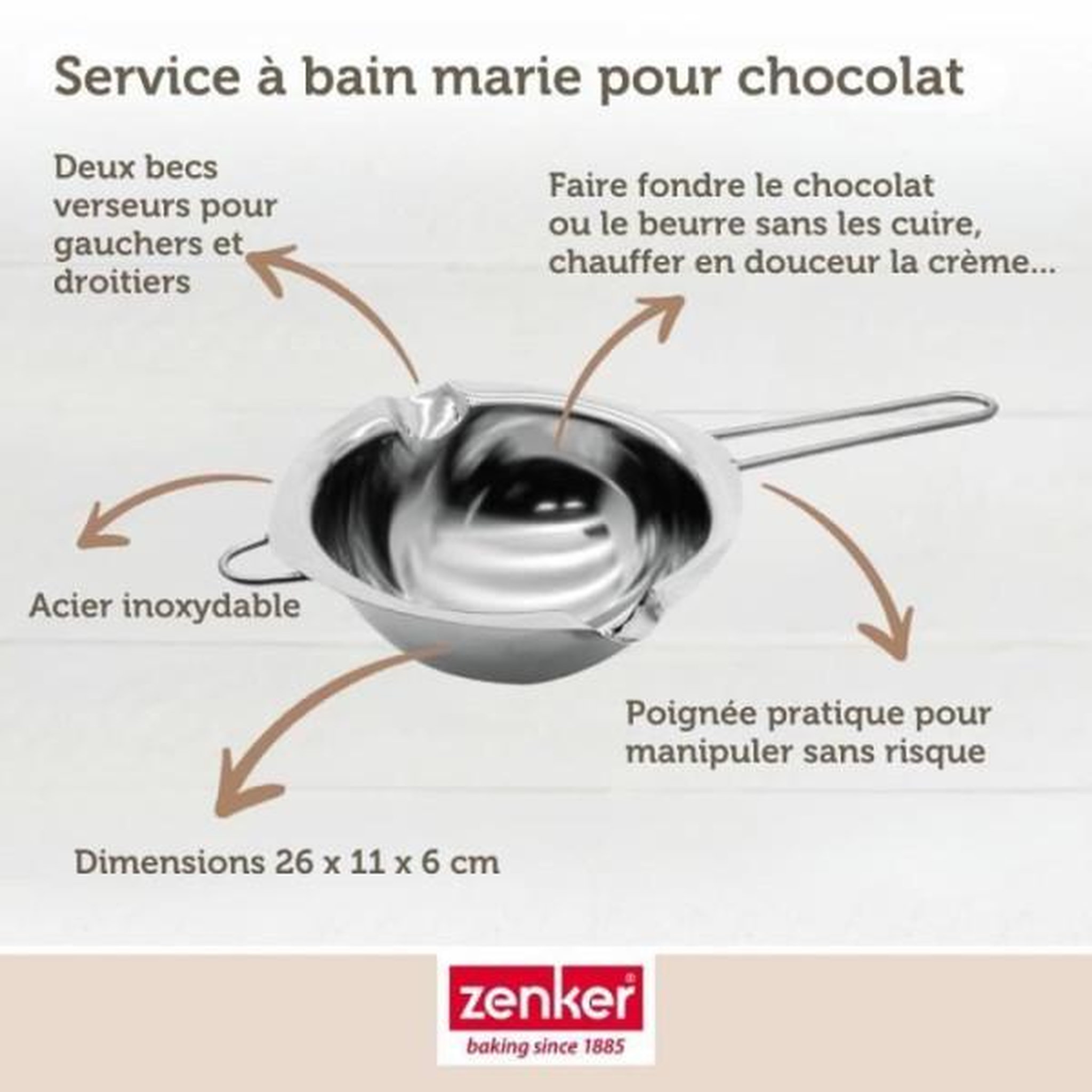 Voir la diapositive 2 : ZENKER Service a bain marie et pince a friture pour beignets - ZENKER - Smart Pastry
