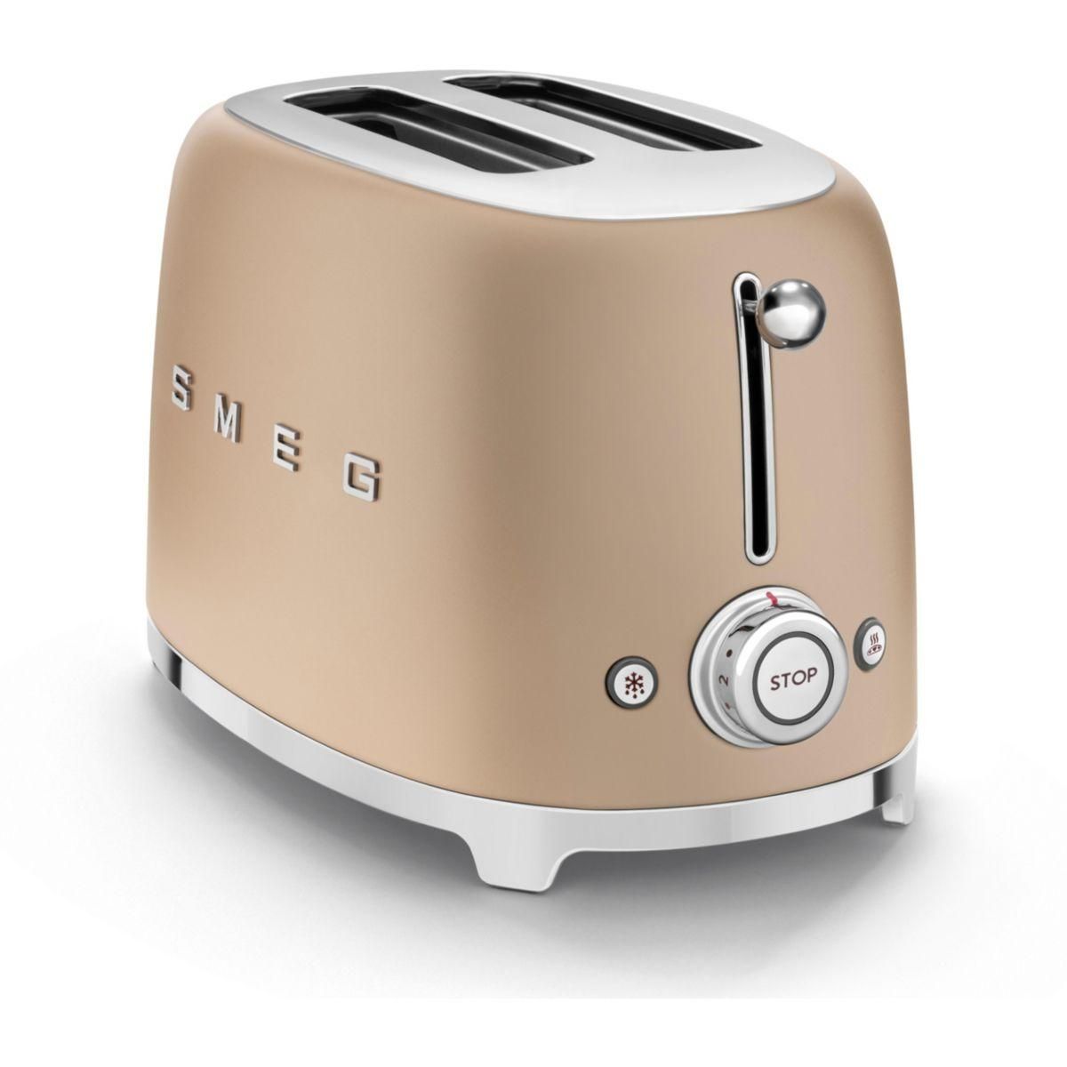 SMEG Grille-pain TSF01CHMEU Or mat
