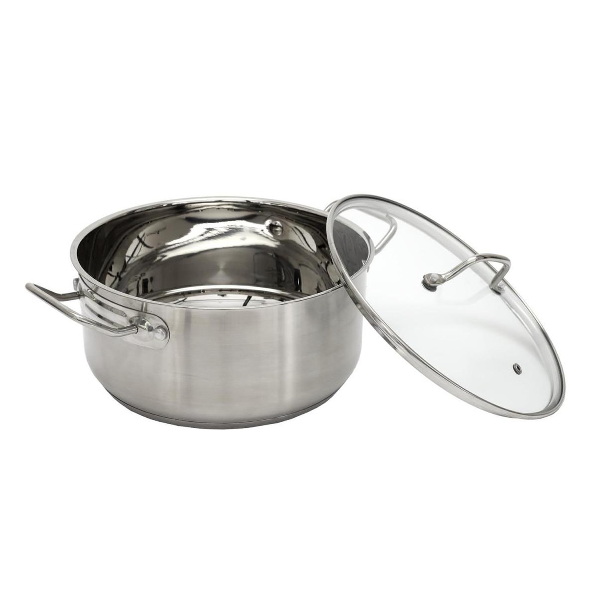 Voir la diapositive 3 : COOK CONCEPT Faitout avec couvercle en verre  inox  28cm argent