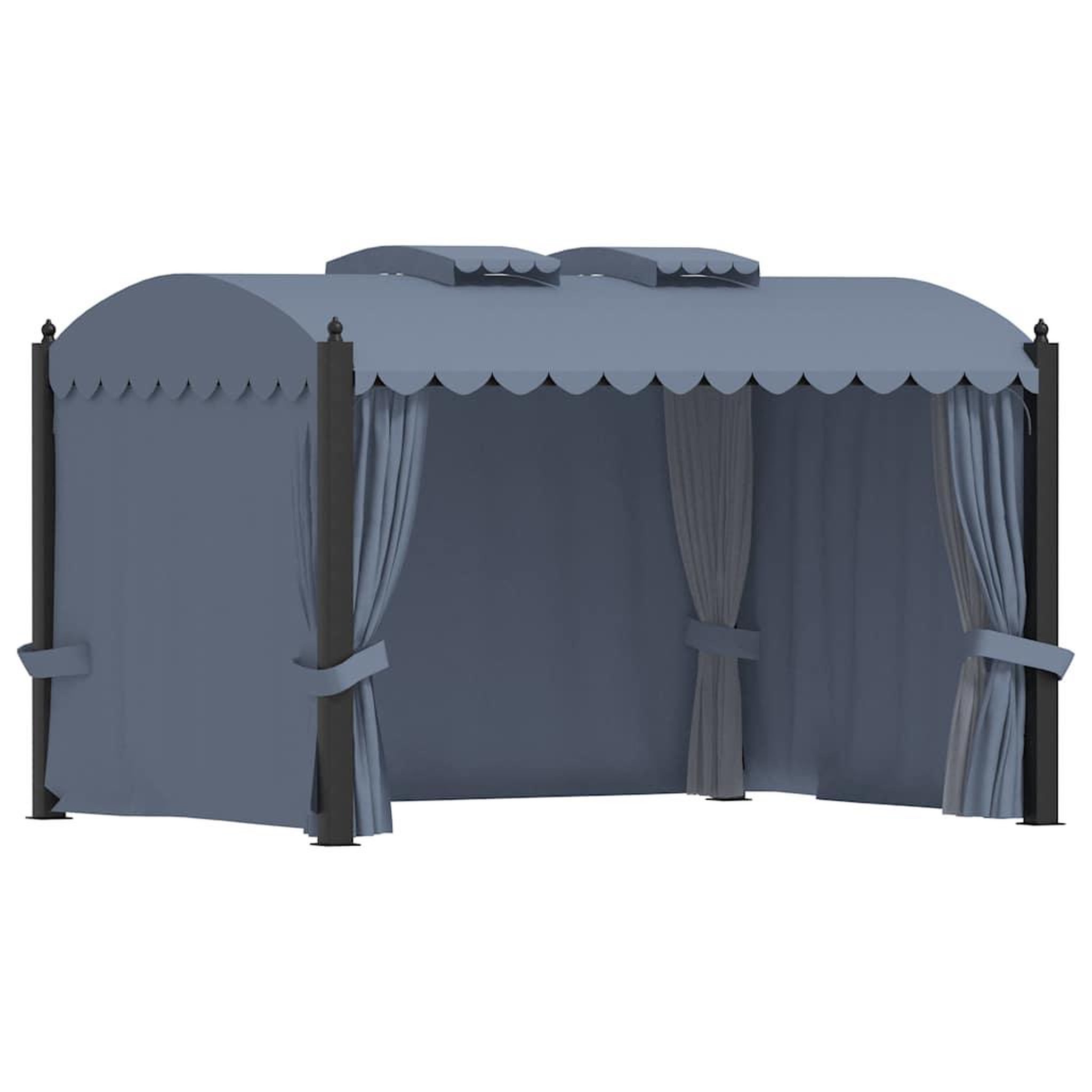 Voir la diapositive 4 : VIDAXL Tonnelle avec rideaux 3x4 m anthracite acier