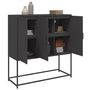 Voir la diapositive 4 : VIDAXL Buffet haut noir 100,5x39x107 cm acier
