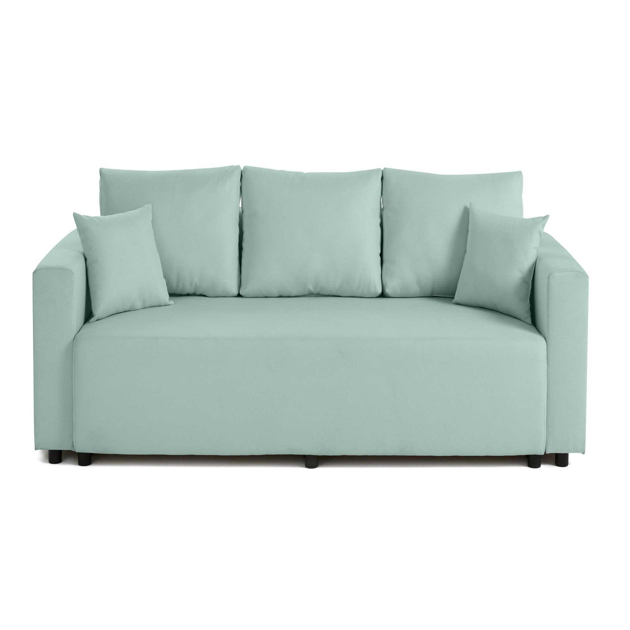 Voir la diapositive 1 : BEST MOBILIER Regala - canapé 3 places - convertible avec coffre - en tissu