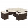 Voir la diapositive 2 : VIDAXL Salon de jardin avec coussins 12 pcs marron resine tressee