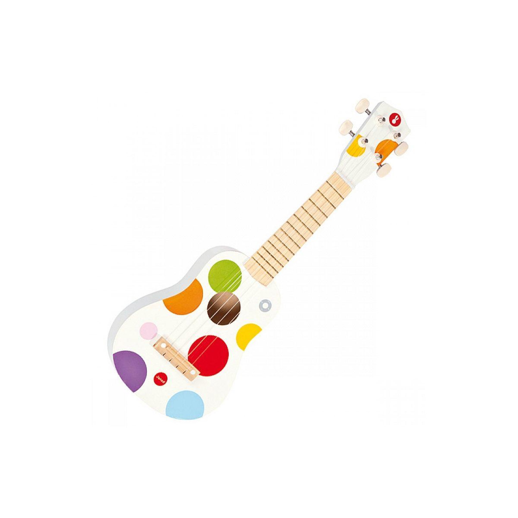 JANOD Youkoulele en bois blanc confetti