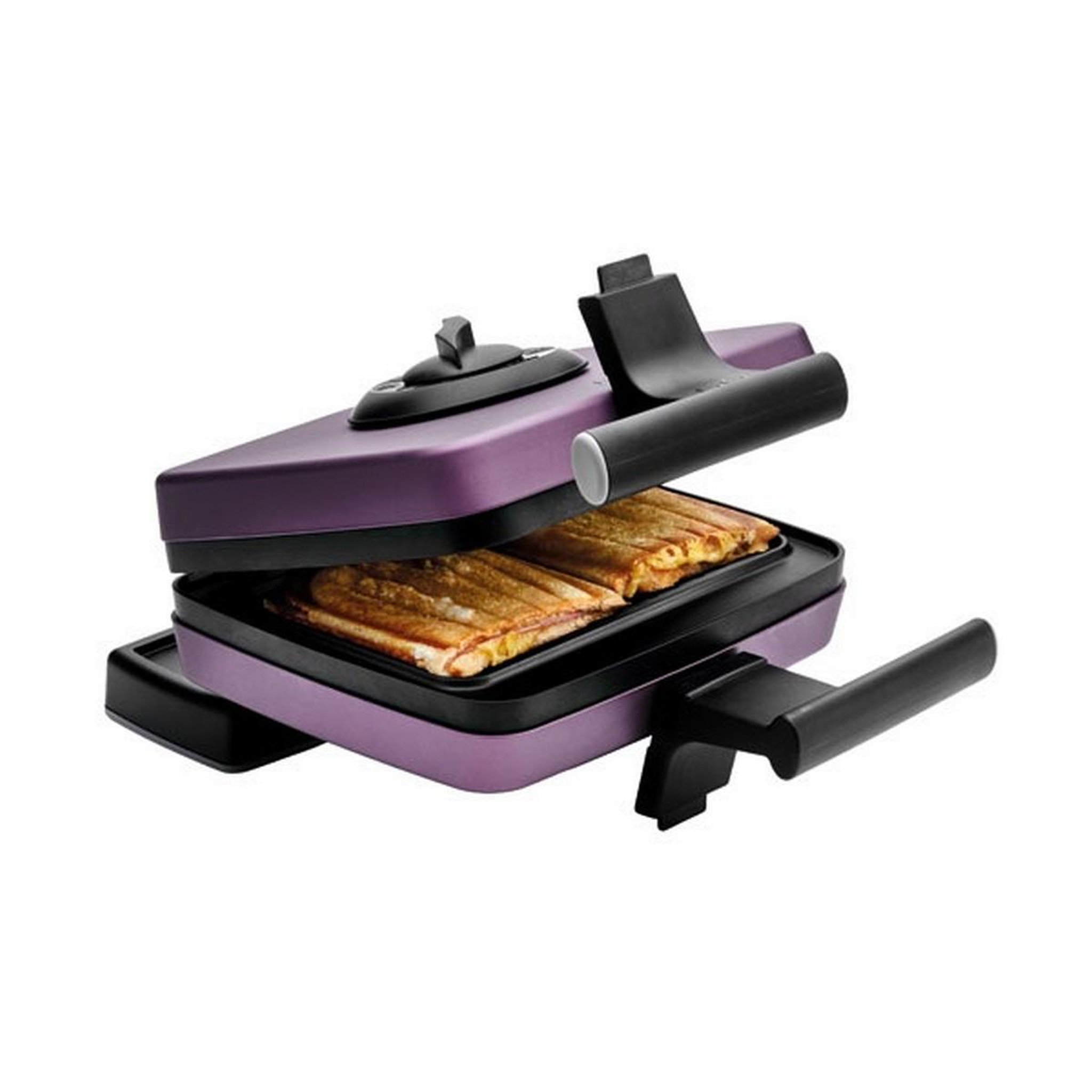 Voir la diapositive 3 : FRIFRI Gaufrier et plaques croque-monsieur 1200w violet - fri022820012pup