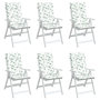 Voir la diapositive 4 : VIDAXL Coussins de chaise a dossier haut lot de 6 modele de feuille