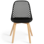 Voir la diapositive 3 : ID MARKET Lot de 4 chaises MANDY mix color noir, terracotta x2 et beige
