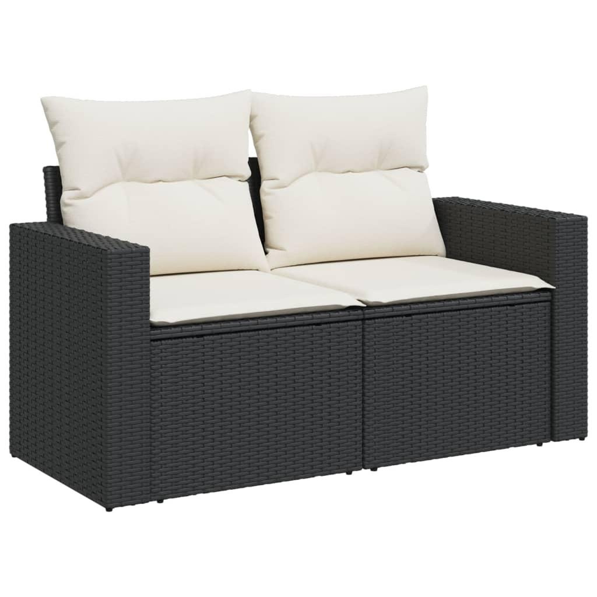Voir la diapositive 5 : VIDAXL Salon de jardin 12 pcs avec coussins noir resine tressee
