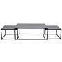 Voir la diapositive 2 : Paris Prix Lot de 3 Tables Basses Gigognes  Féline  120cm Gris Anthracite