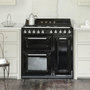 Voir la diapositive 4 : SMEG Piano de cuisson gaz TR93BL