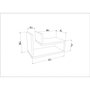Voir la diapositive 3 : TOILINUX Table de chevet suspendue effet bois ISADORA - Marron