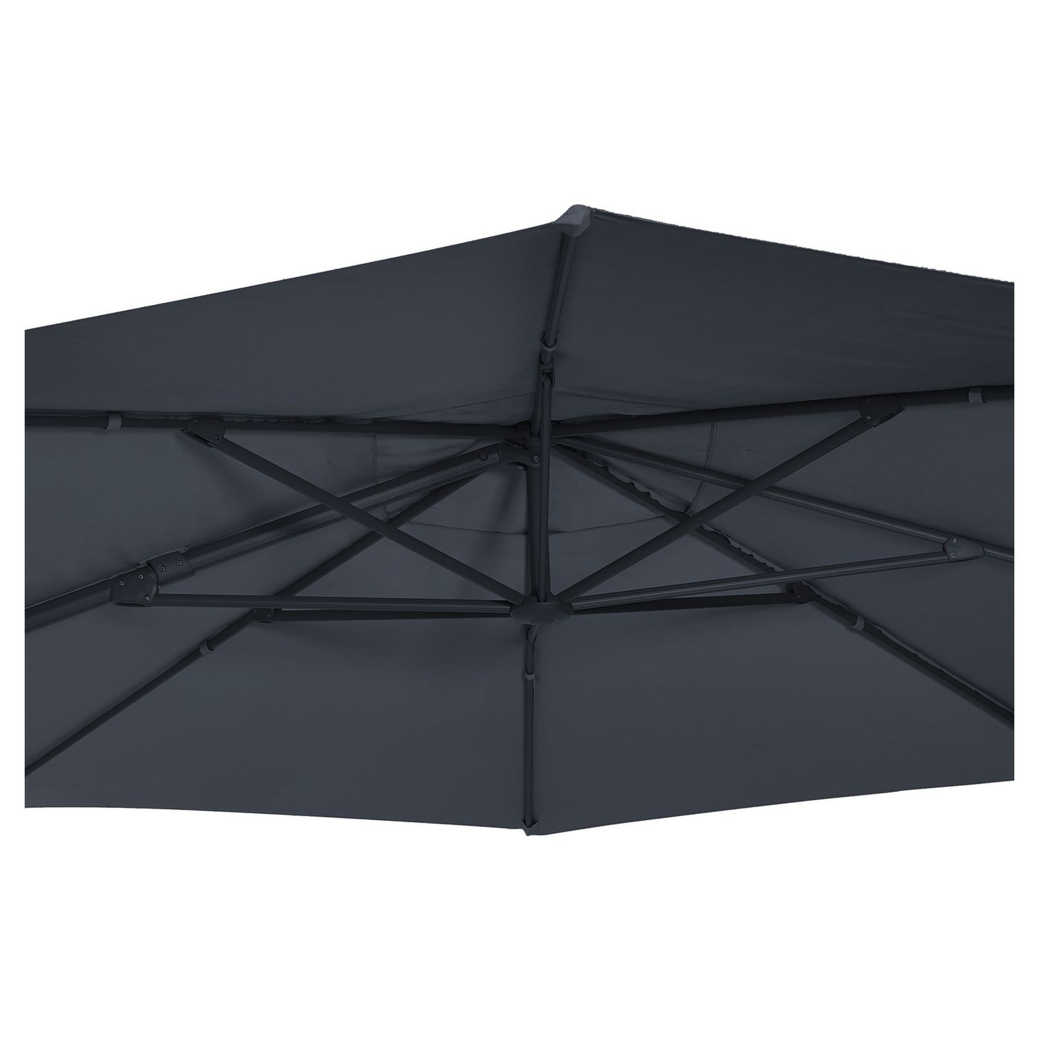 Voir la diapositive 3 : GARDENSTAR Parasol déporté 360° gris 