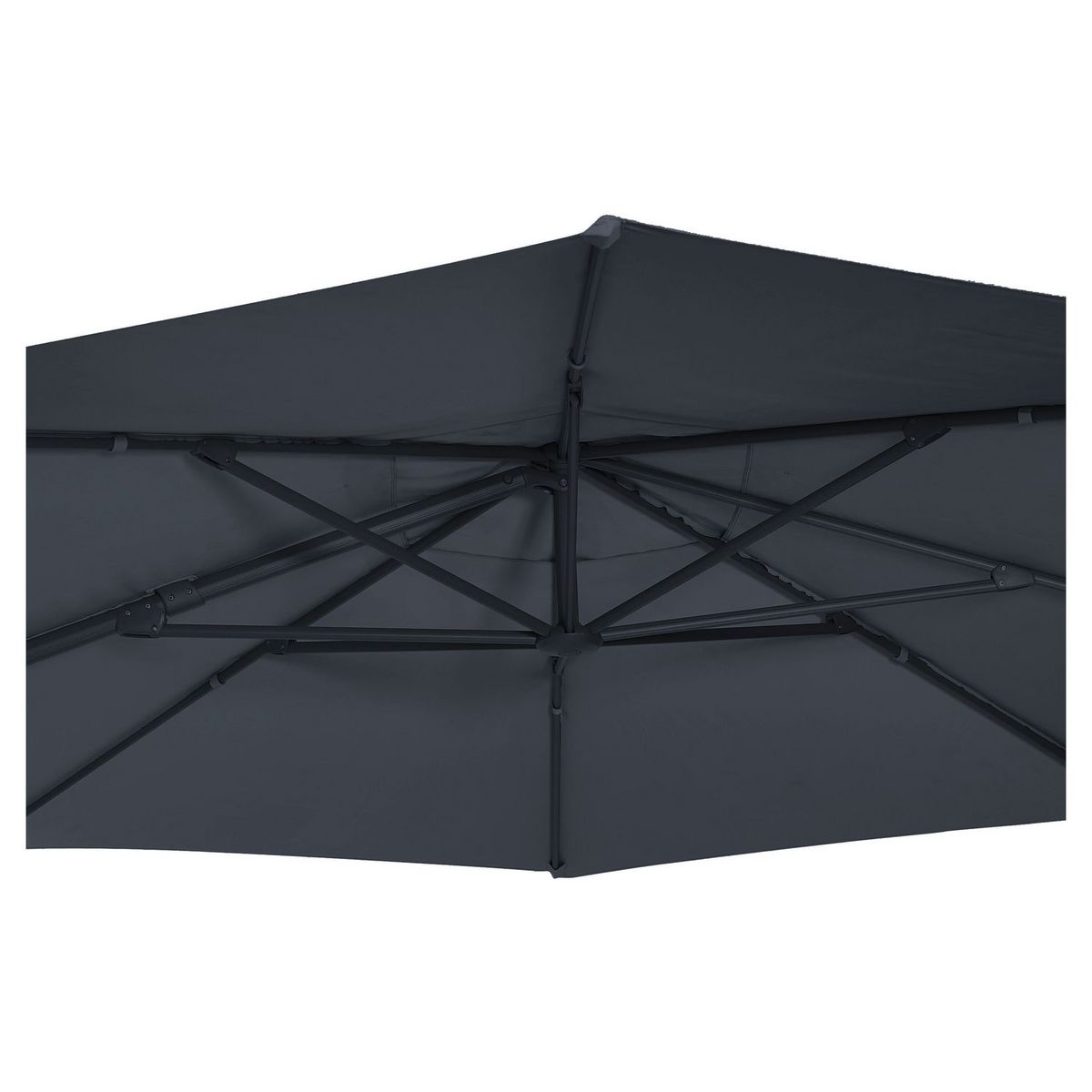 GARDENSTAR Parasol déporté 360° gris 