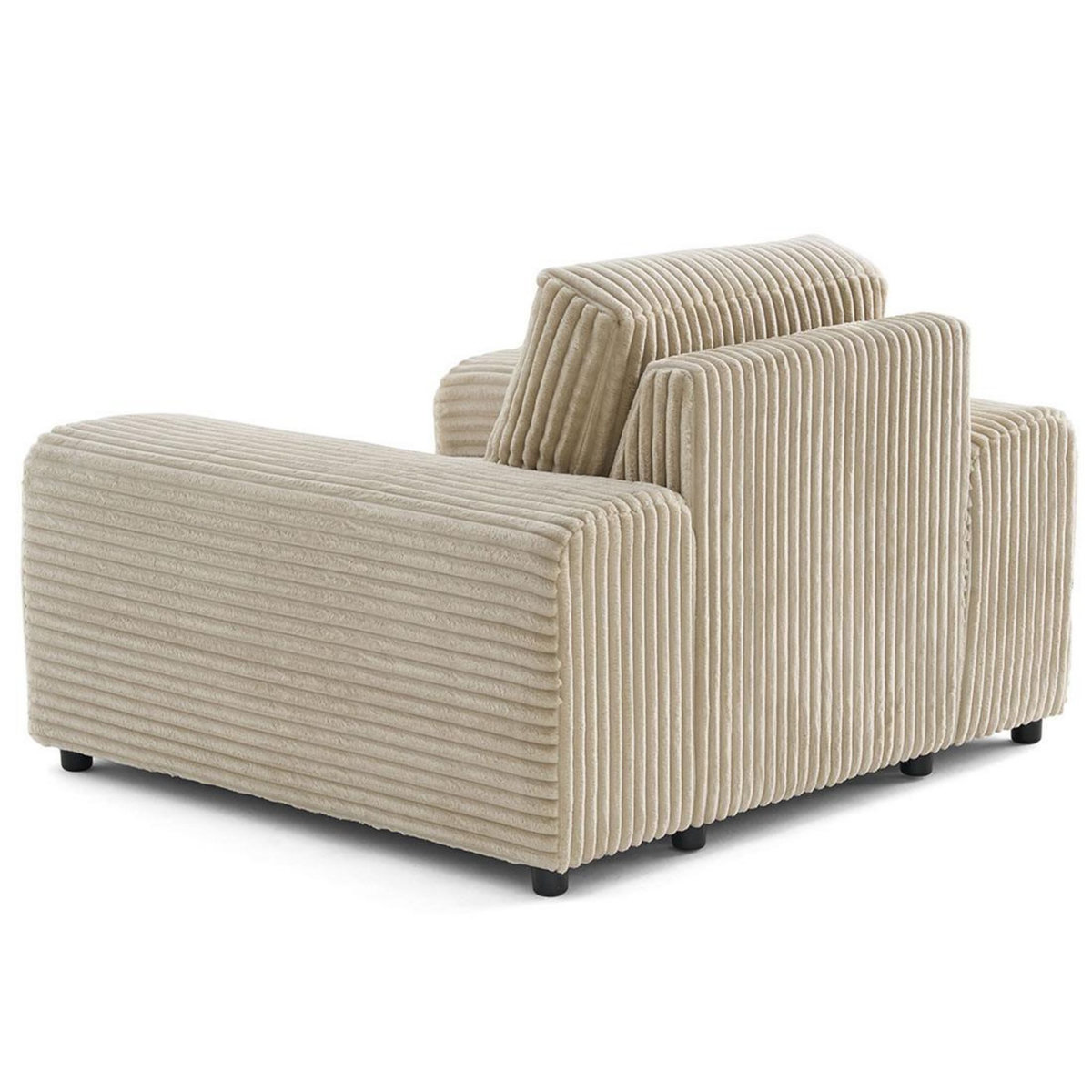 LISA DESIGN Garance - fauteuil en velours côtelé grosses côtes