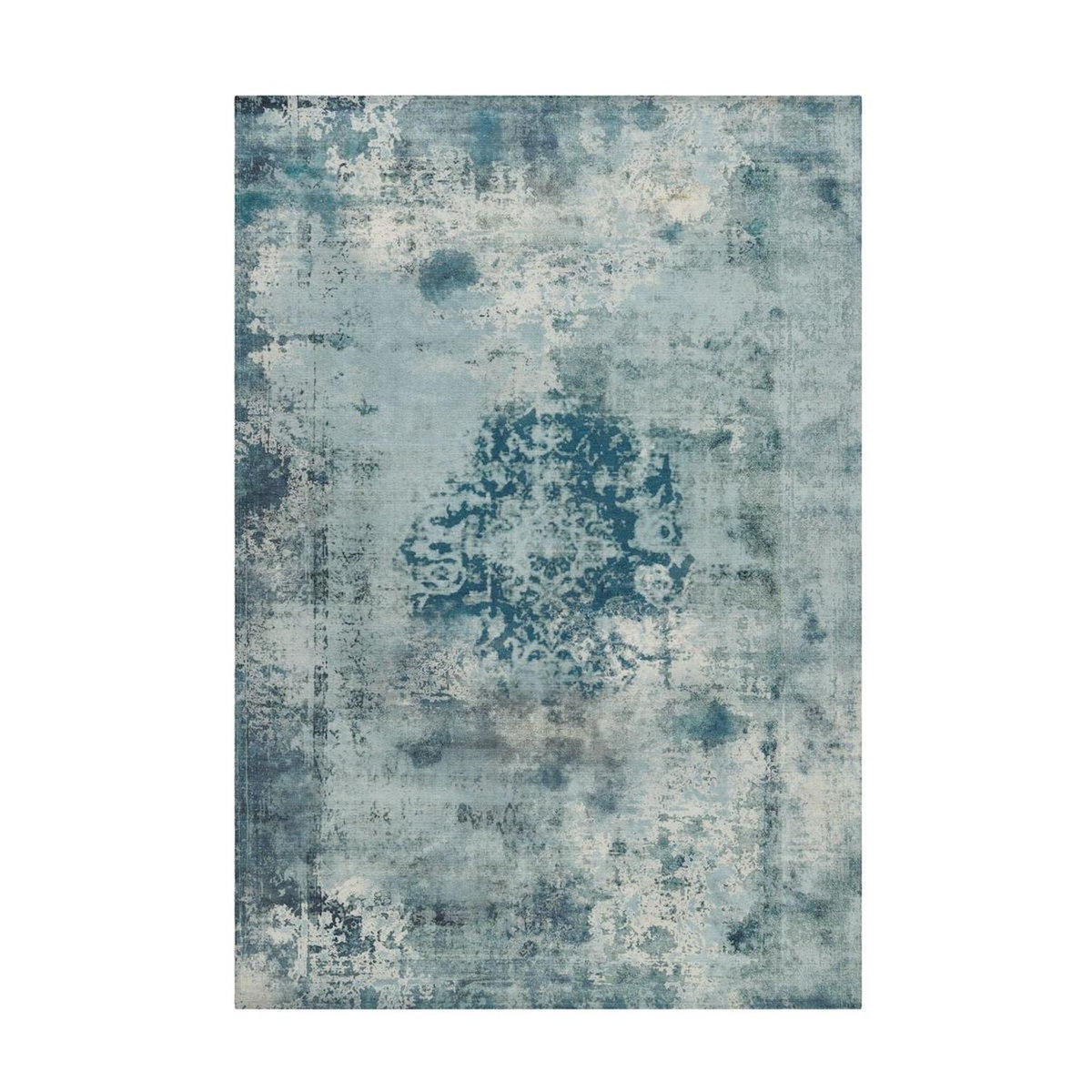 Paris Prix Tapis Rétro à Poils Courts  Vintage  Bleu Pétrole