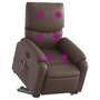 Voir la diapositive 3 : VIDAXL Fauteuil inclinable de massage electrique marron similicuir