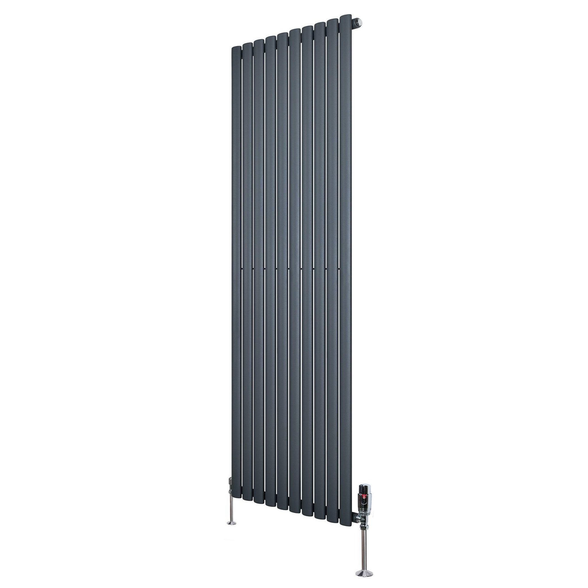 Voir la diapositive 1 : MONSTERSHOP Radiateur à colonnes ovales & vannes, 1 panneau - 1800 x 600 mm