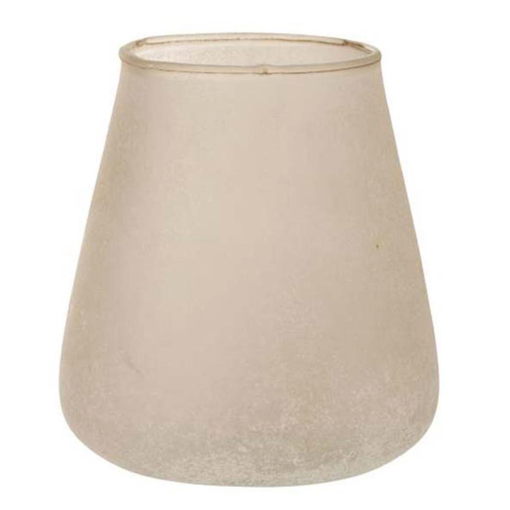 J-LINE Photophore design en verre  poudré  16cm rose