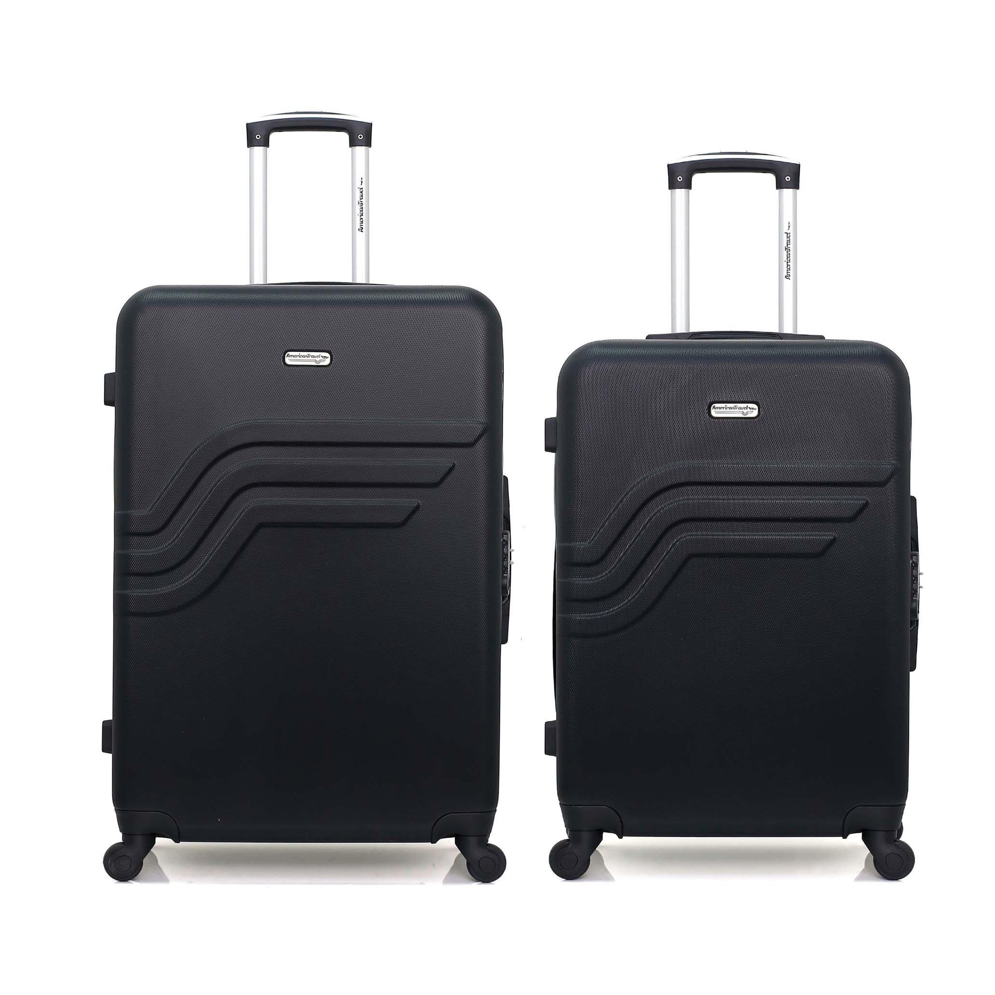 AMERICAN TRAVEL American travel - lot de 2 - valise grand format et valise weekend queens
