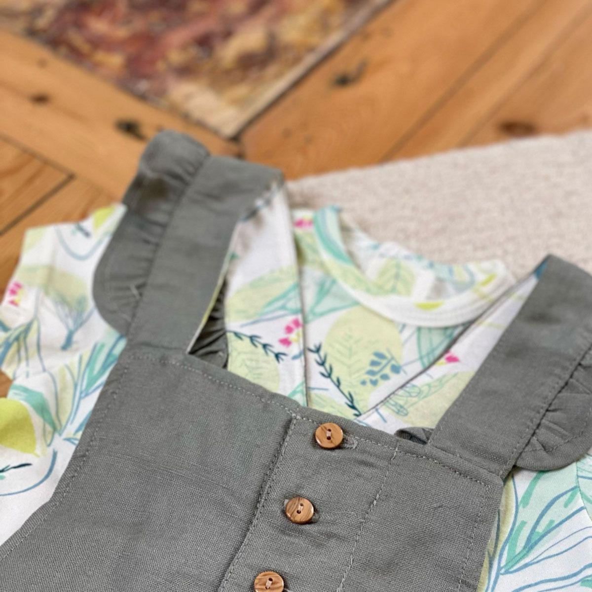 Petit Béguin Ensemble salopette bébé et t-shirt Flow