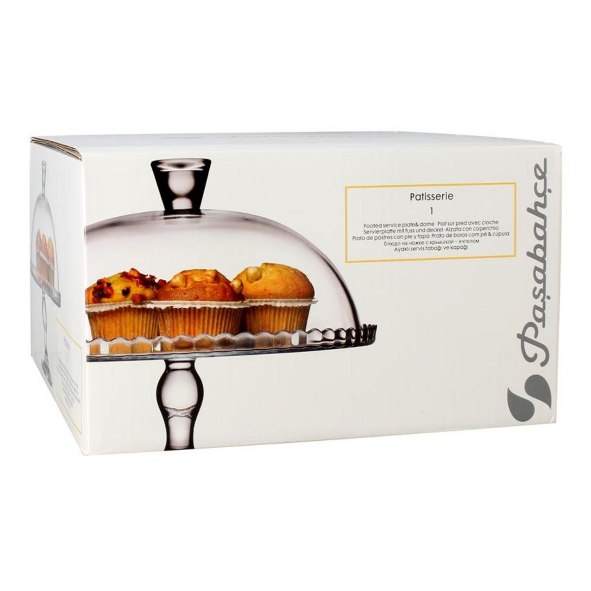 Plat à pâtisserie sur pied + dôme