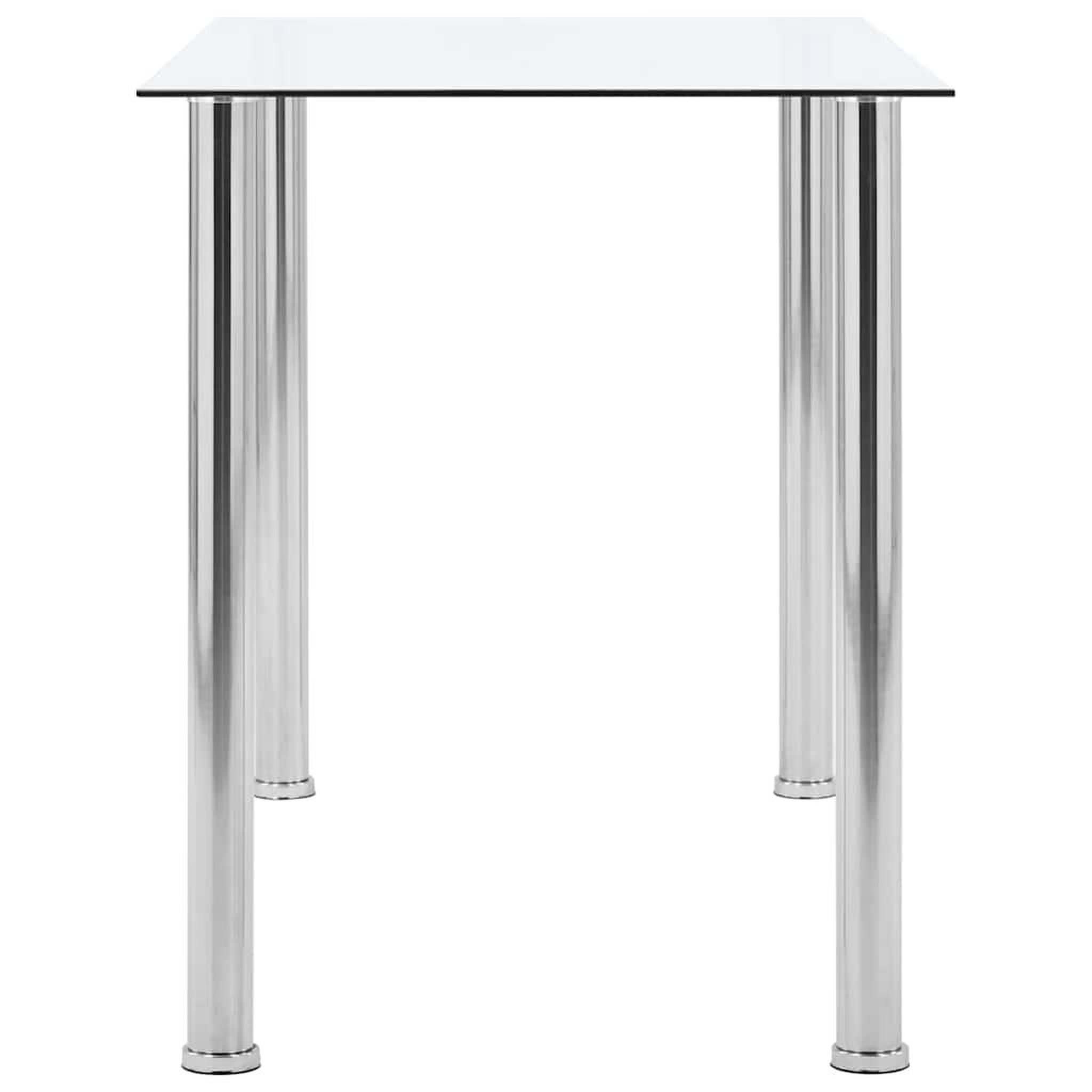 Voir la diapositive 3 : VIDAXL Table a manger transparent 120x60x75 cm verre trempe